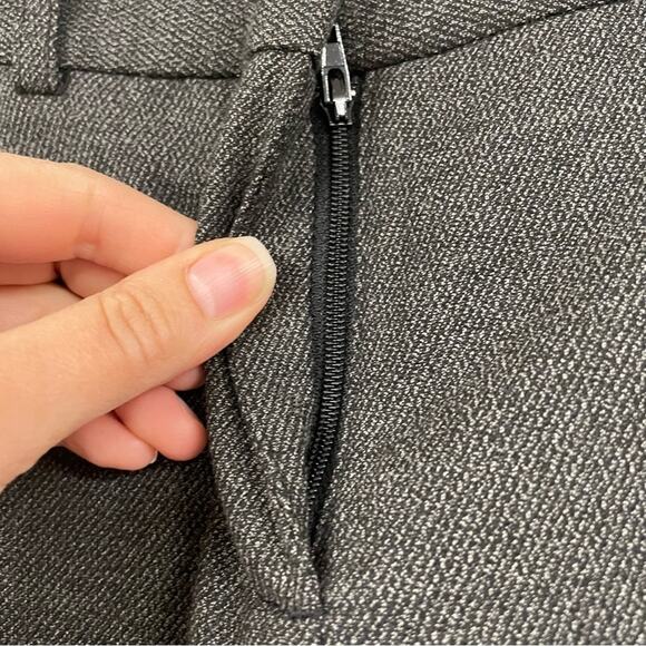 BCBGMaxAzria Grey Houndstooth Womens Slim Fit Chino Trouser Dress Pants S Work - Picture 6 of 14